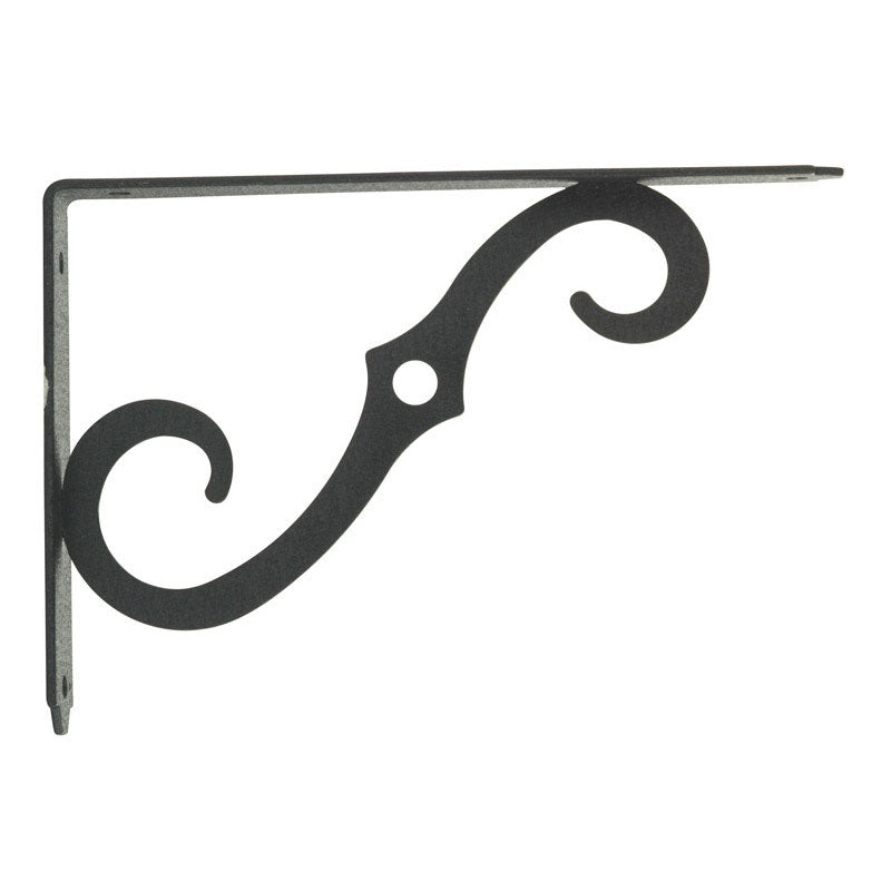 Ace Steel Black 12 Ga. Shelf Bracket 8 in. L x 1/2 in. W x 5 in. H