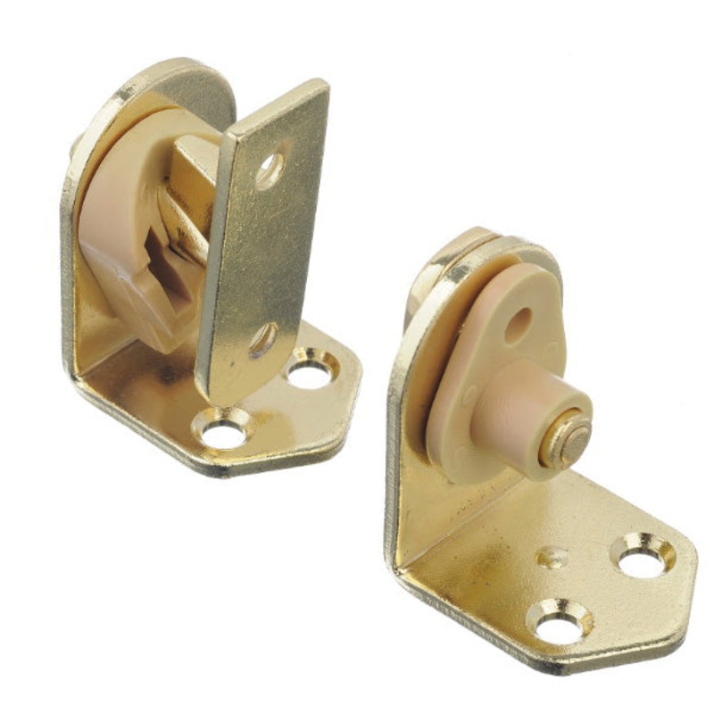 Ace Steel Cafe Door Hinge 1-3/4 in. L Bright Brass 2 pk
