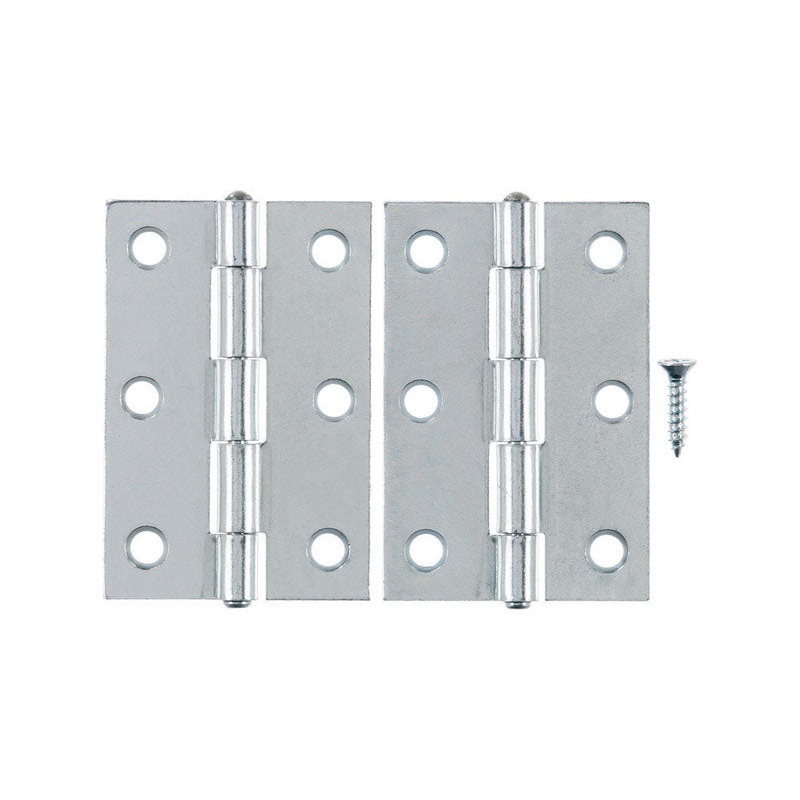 Ace Steel Narrow Hinge 3 in. L Zinc 2 pk