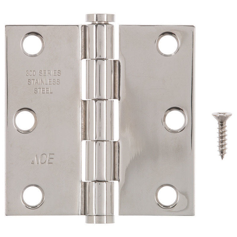 Ace Steel Residential Hinge 3 in. L Stainless Steel 1 pk
