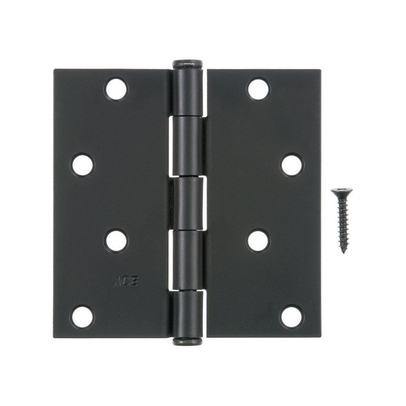 Ace Steel Residential Hinge 4 in. L Black 1 pk