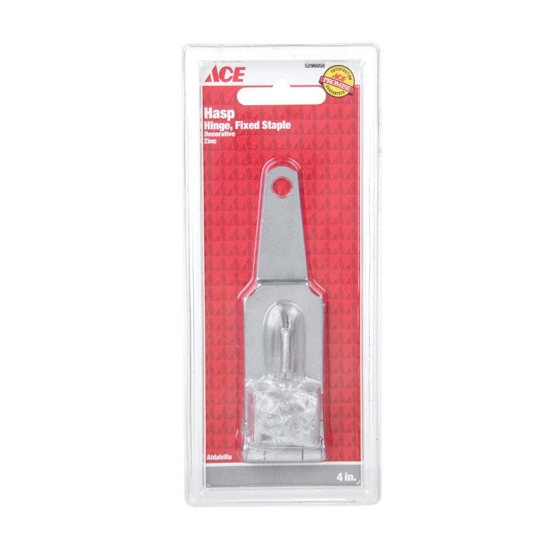Ace Zinc 4 in. L Fixed Staple Hinge Hasp