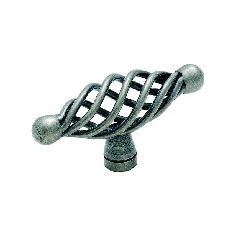 Amerock Village Classics T Furniture Knob 1-1/2 in. Weathered Nickel 1 pk