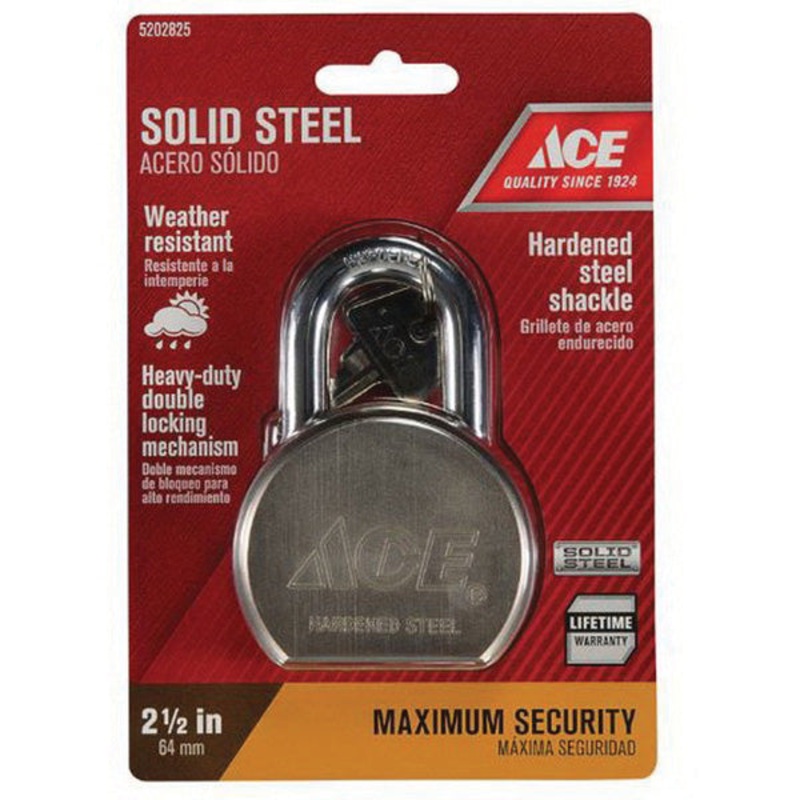 Ace 1-1/8 in. Double Locking Steel Padlock