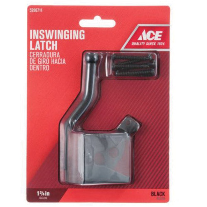 Ace Gate Latch Inswing 1-3/4 in. x 1-3/4 in. For gates, Shed/Barn Doors or Animal Pens Zinc Zinc
