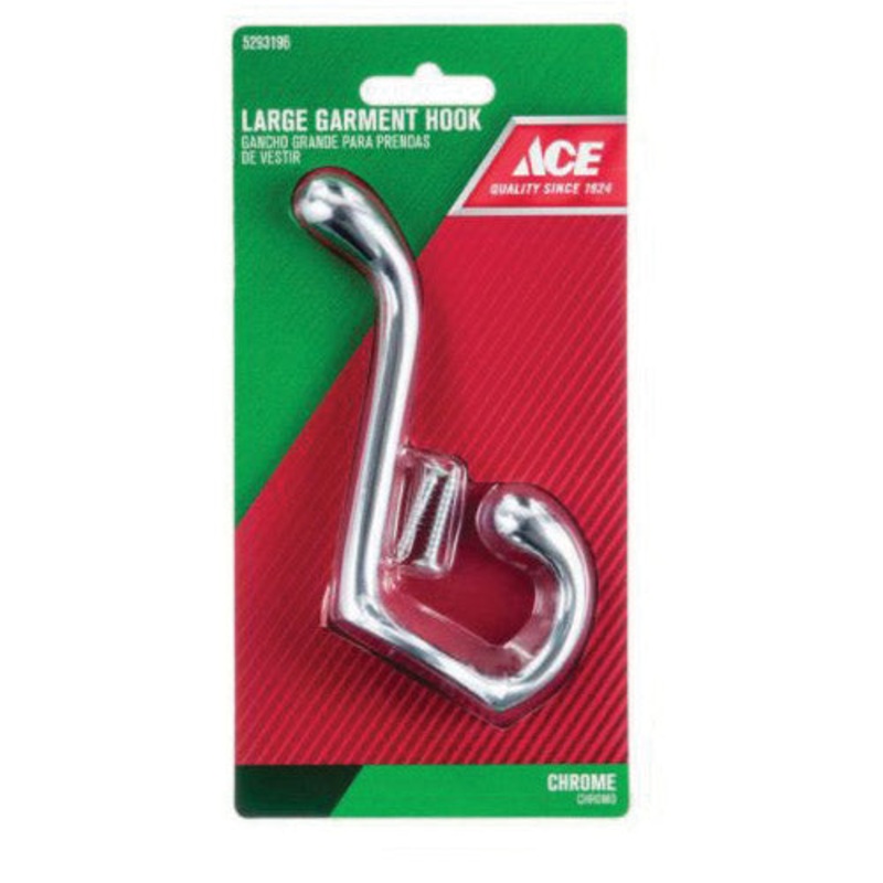 Ace Large Garment Hook 3-1/2 in. L Metal 1 pk