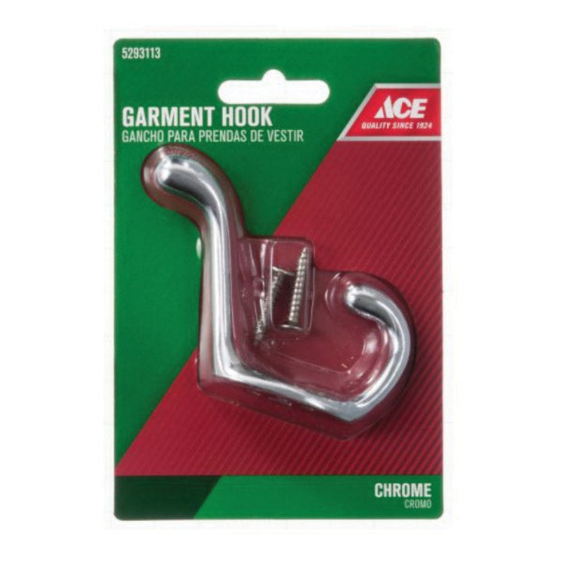 Ace Medium Heavy Duty Coat and Hat Hook 3 in. L Metal 1 pk