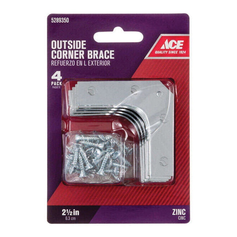 Ace Outside Corner Brace 2-1/2 in. x 5/8 in. Zinc