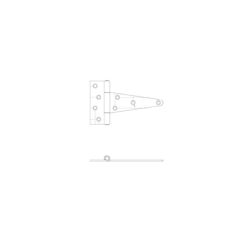 Ace Steel Heavy Duty T Hinge 6 in. L Zinc 1 pk