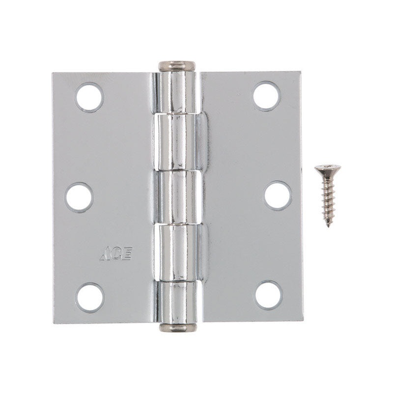 Ace Steel Residential Hinge 3 in. L Chrome 1 pk