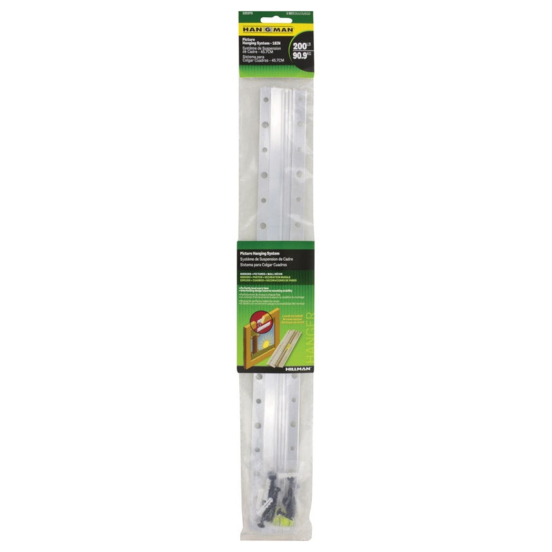 Hillman Hangman 200 lb. Aluminum Bar System Picture Hanger 1 pk