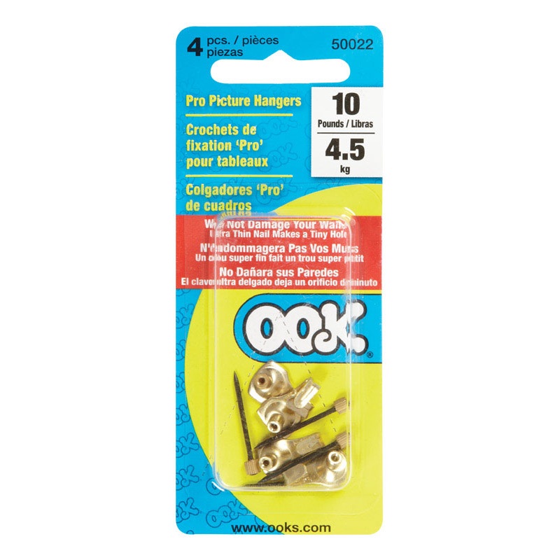 Hillman OOK 10 lb. Steel Professional Picture Hanger 4 pk