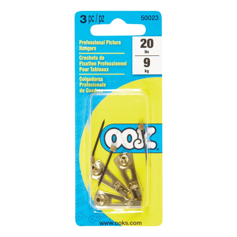 Hillman OOK 20 lb. Steel Professional Picture Hanger 3 pk