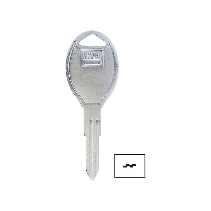 Hy-Ko Automotive Key Blank Double sided For Fits 1998 And Older Ignitions
