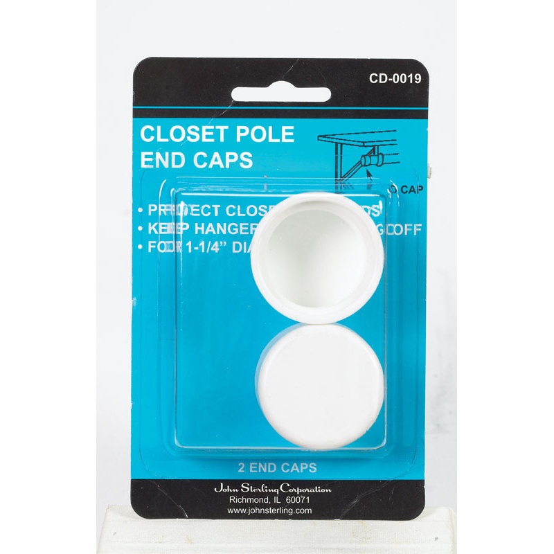 John Sterling 1-1/4 in. Dia. White Closet Rod Support