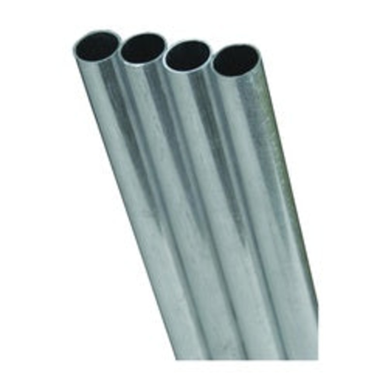 K&S Round Tube 1/4 in. x 12 in. Stainless steel Carded