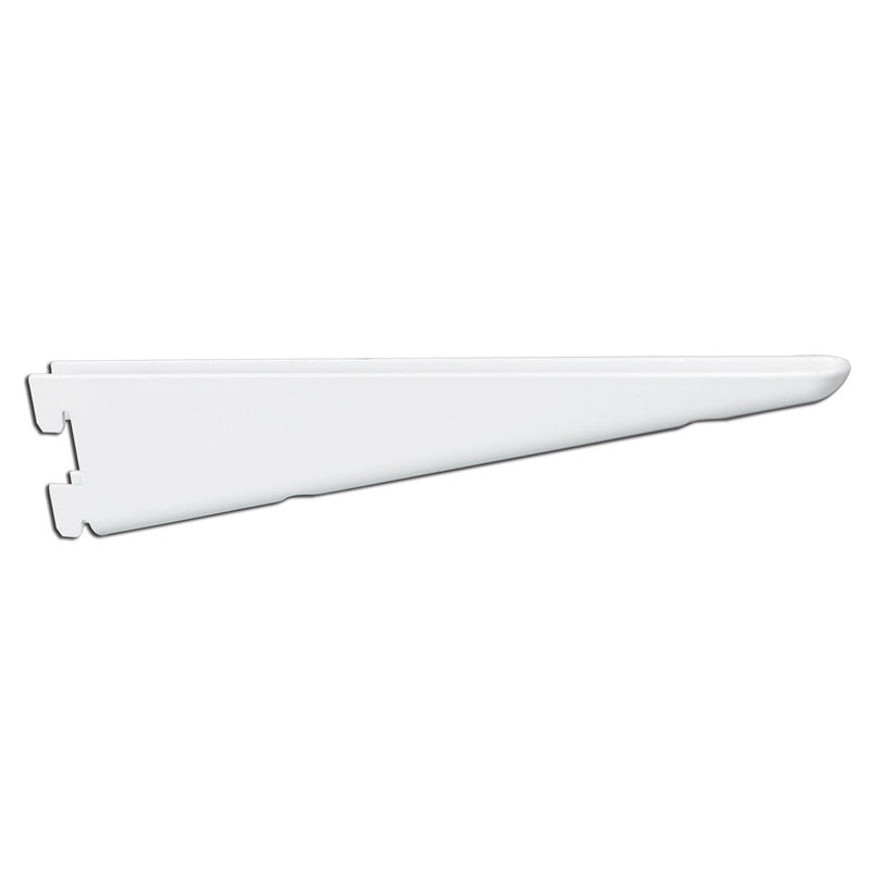 Knape & Vogt Steel White 16 Ga. 182 Series Twin Slot Standard Brackets 14-1/2 in. L