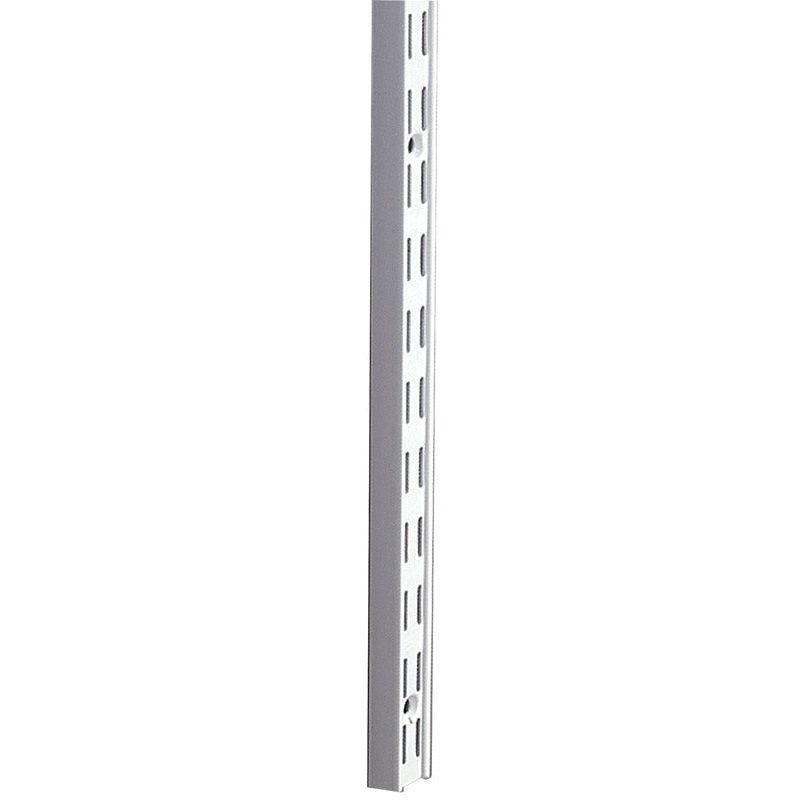 Knape & Vogt Steel White 16 Ga. Twin Slot Standard 63 in. L