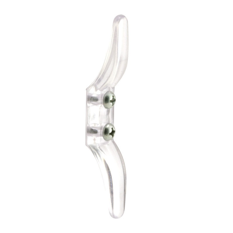 Prime-Line Plastic Drapery Cord Safety Cleat 3-1/4 in. L x 1/2 in. W Clear