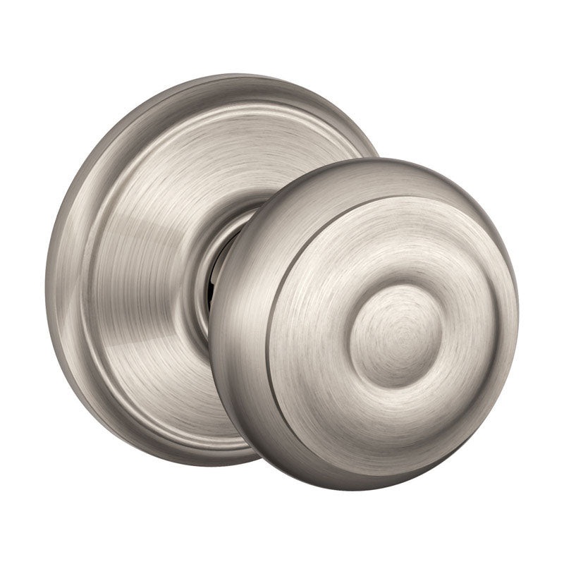 Schlage Georgian Passage Lockset Satin Nickel Steel 2 Grade Left Handed, Right Handed