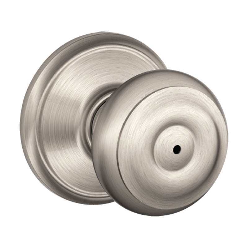 Schlage Georgian Satin Nickel Steel Privacy Lockset ANSI Grade 2 1-3/4 in.