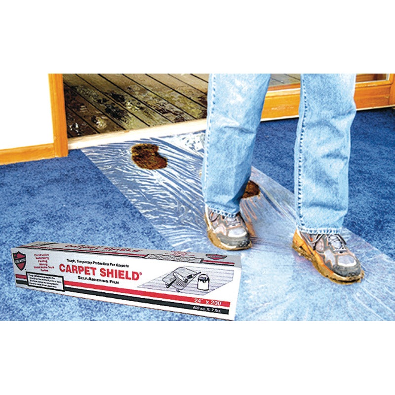 Surface Shields Carpet Shield Self-Adhering Film 3 mil x 24 ft. W x 200 ft. L Polyethylene Clea
