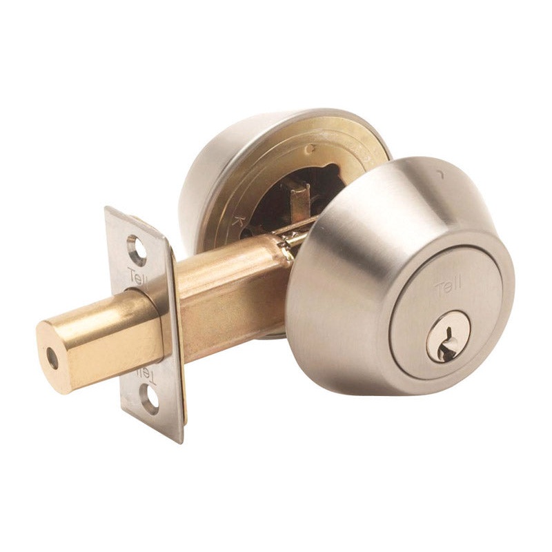 Tell Satin Nickel Deadbolt Lock 1-3/4 in. Grade 2