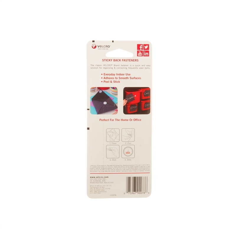Velcro Hook and Loop Fastener 18 in. L x 3/4 in. W Black
