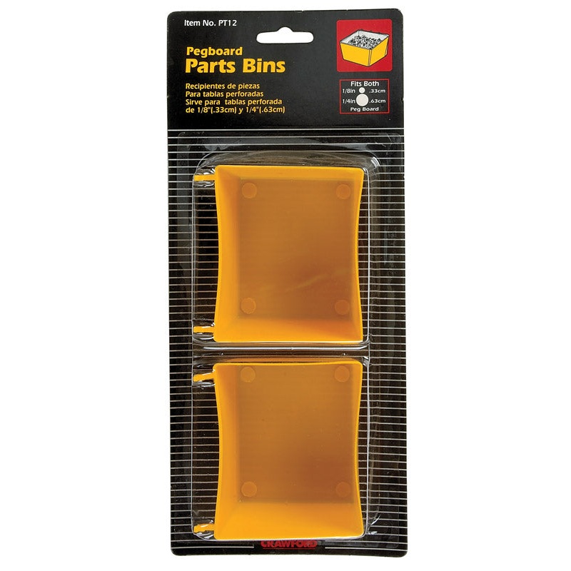 Crawford 2-3/4 in. L x 3-1/2 in. W x 1-3/4 in. H Pegboard Parts Bins