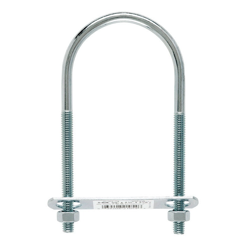 Hampton 2-1/2 in. W x 5-1/4 in. L Zinc Plated Steel U-Bolt 10 pk