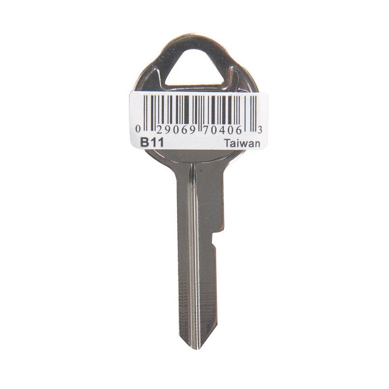 Hy-Ko Automotive Key Blank EZ# B11 Single sided Nickel-Plated Brass Fits 1940-1966 Trunk/Door/