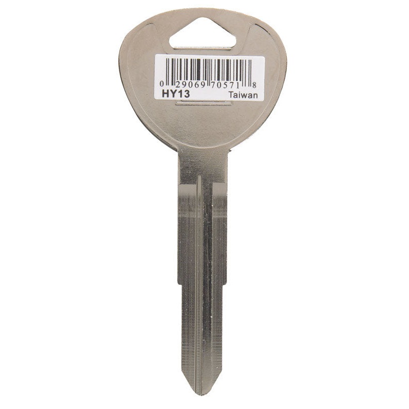 Hy-Ko Automotive Key Blank EZ# HY13 Double sided Nickel-Plated Brass Fits 1995-1996 Accent 10