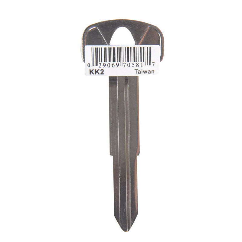 Hy-Ko Automotive Key Blank EZ# KK2 Double sided Nickel-Plated Brass Fits 1995-1997 Ignitions 1