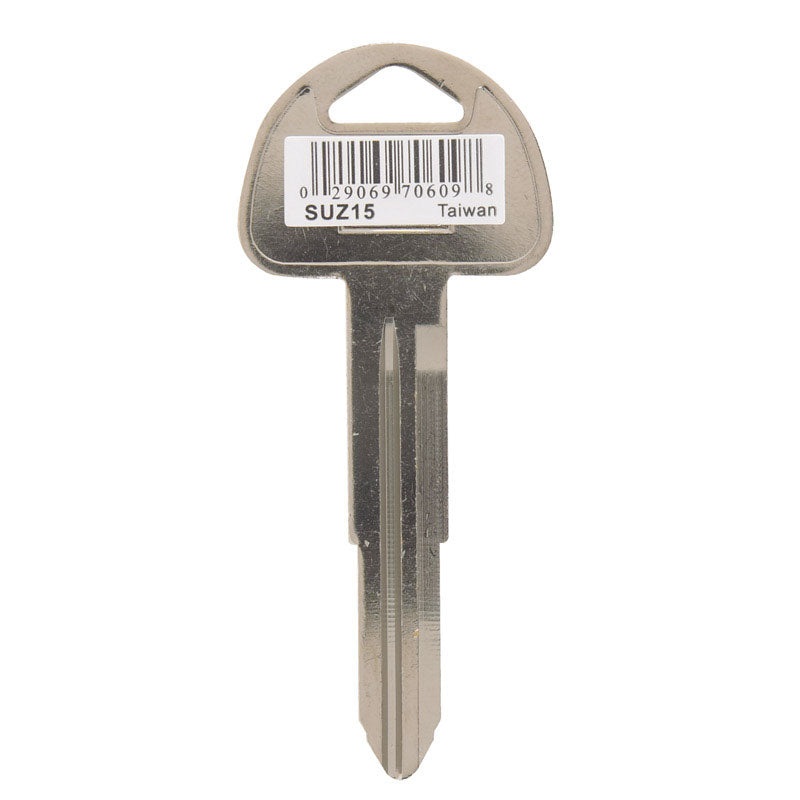Hy-Ko Automotive Key Blank EZ# SUZ15 Double sided Nickel-Plated Brass For 1989-98 Suzuki Swift
