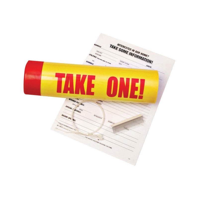 Hy-Ko English 3 in. H x 12 in. W Plastic Tube Take One