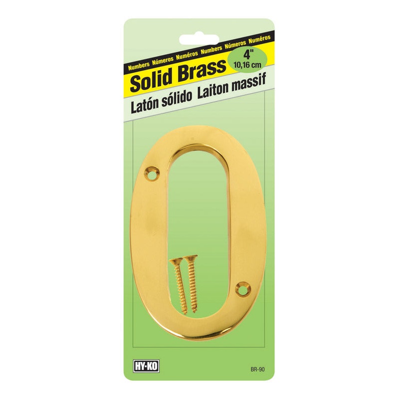 Hy-Ko Nail On 4 in. Solid Brass Number 0