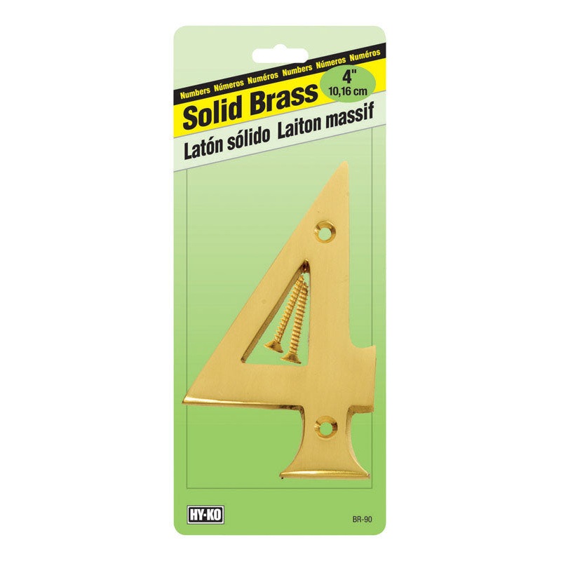 Hy-Ko Nail On Solid Brass Number 4 4 in.