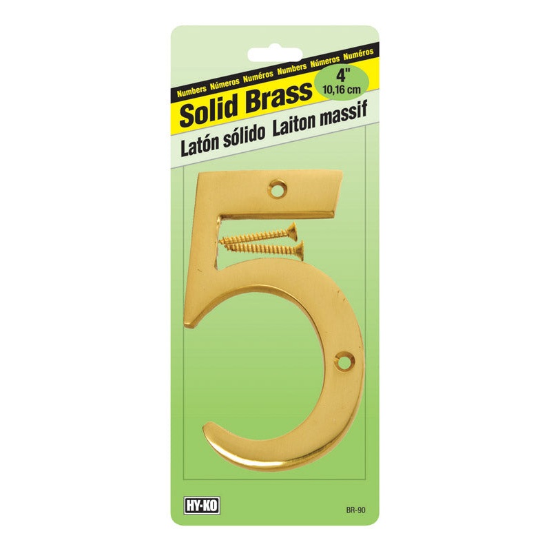 Hy-Ko Nail On Solid Brass Number 5 4 in.