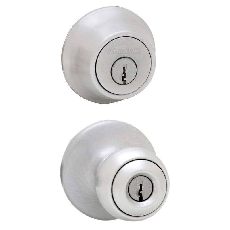 Kwikset Tylo Entry Lockset Satin Chrome Steel 3 Grade Left Handed, Right Handed