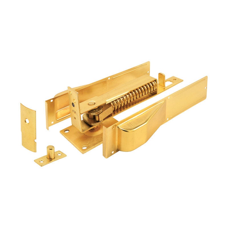 Prime-Line 1.375 in. Dia. x 11 in. L Satin Brass Floor Hinge