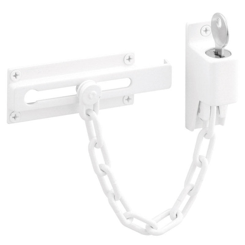 Prime-Line 3.25 in. L Painted Chain Door Guard