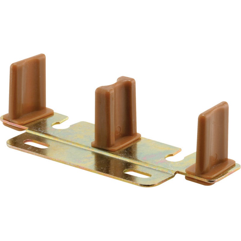 Prime-Line Floor mount By-Pass Guide Brass/Brown 1 pk