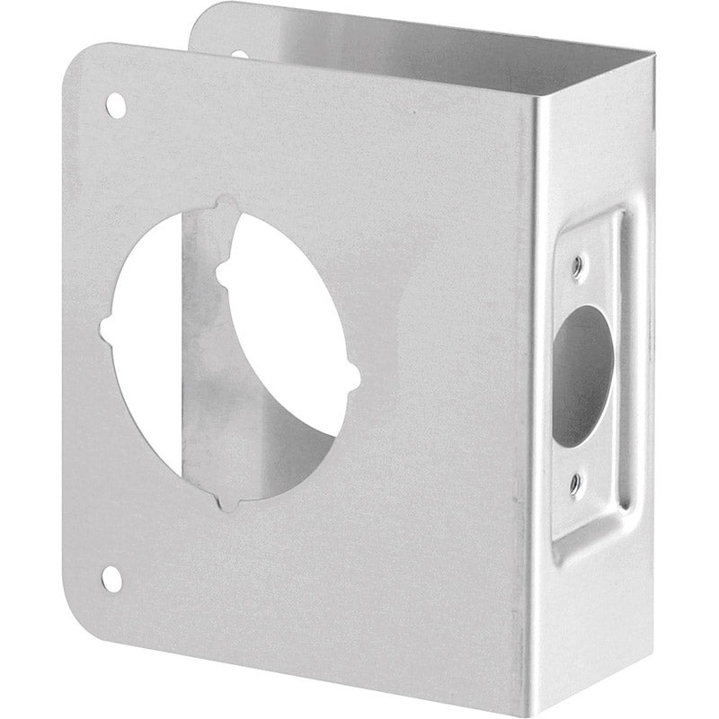 Prime-Line Recessed Door Reinforcer Entry 2-1/8 in. 3-7/8 in. x 4-1/2 in. Stainless Steel 2-1/8 in.