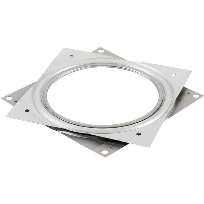 Shepherd Hardware 9547 Lazy Susan Turntable, Square, 400 lb, Metal Shelf, Zinc