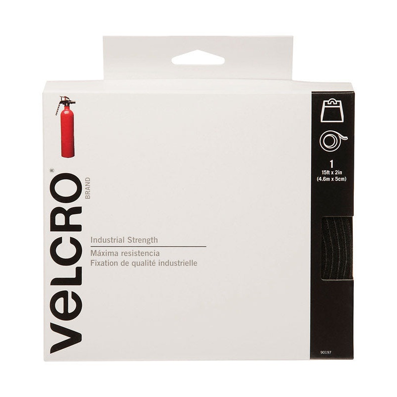 Velcro Industrial Strength Hook and Loop Fastener 15 in. L x 2 in. W Black