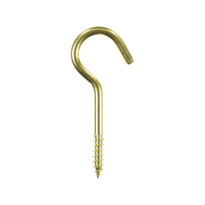 Ace 1.6875 in. L Solid Brass Brass Ceiling Hook 1 pk