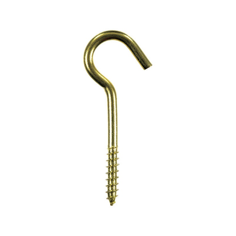 Ace 2.5 in. L Solid Brass Brass Ceiling Hook 1 pk