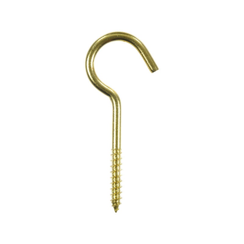 Ace 3.375 in. L Solid Brass Brass Ceiling Hook 1 pk