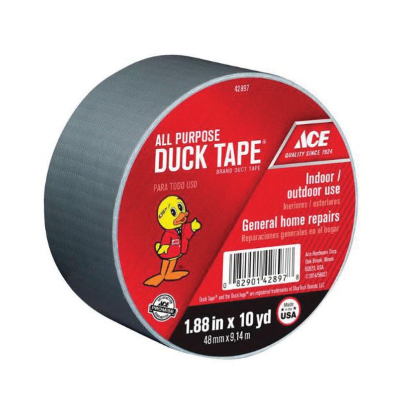 Ace Duct Tape 1.88 in. W x 10 yd. L Gray