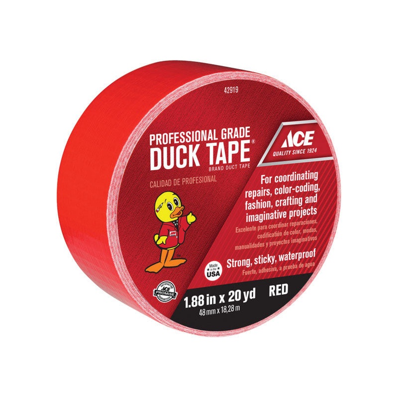 Ace Duct Tape 1.88 in. W x 20 yd. L Red